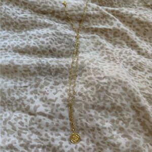 Kendra Scott Gold Medallion Pendant Lariat Necklace
